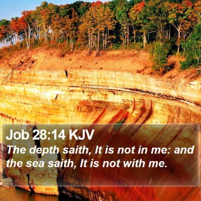 Job 28:14 KJV Bible Verse Image