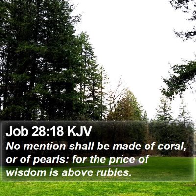 Job 28:18 KJV Bible Verse Image