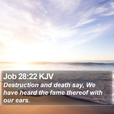 Job 28:22 KJV Bible Verse Image