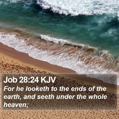 Job 28:24 KJV Bible Verse Image