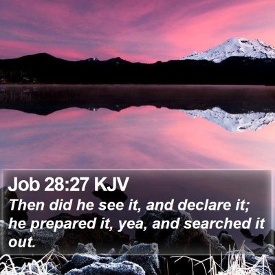 Job 28:27 KJV Bible Verse Image