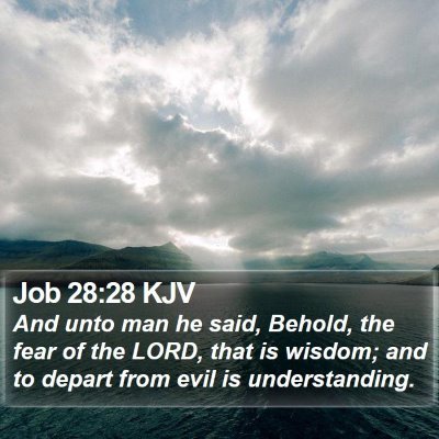 Job 28:28 KJV Bible Verse Image