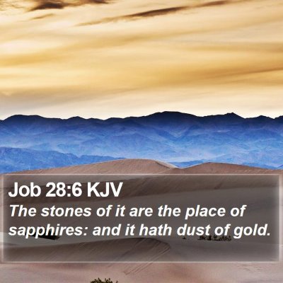 Job 28:6 KJV Bible Verse Image