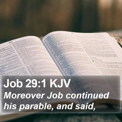 Job 29:1 KJV Bible Verse Image