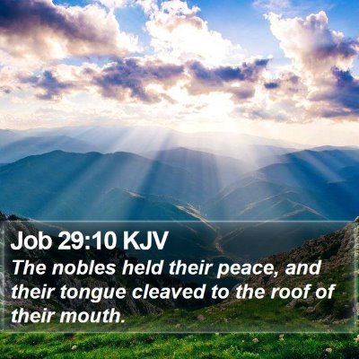 Job 29:10 KJV Bible Verse Image