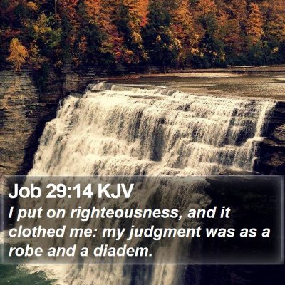 Job 29:14 KJV Bible Verse Image