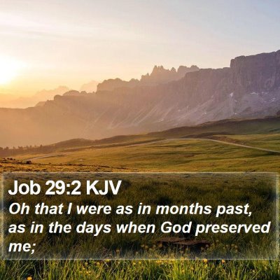 Job 29:2 KJV Bible Verse Image