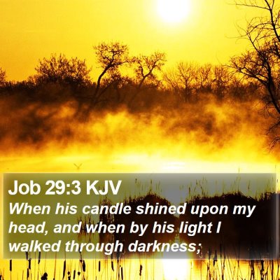 Job 29:3 KJV Bible Verse Image