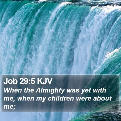 Job 29:5 KJV Bible Verse Image