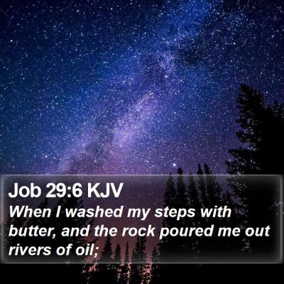 Job 29:6 KJV Bible Verse Image