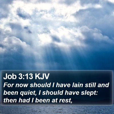 Job 3:13 KJV Bible Verse Image