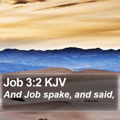 Job 3:2 KJV Bible Verse Image