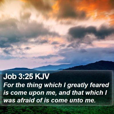 Job 3:25 KJV Bible Verse Image