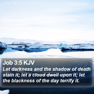 Job 3:5 KJV Bible Verse Image