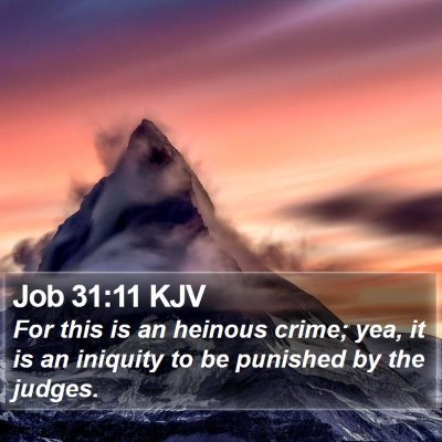 Job 31:11 KJV Bible Verse Image