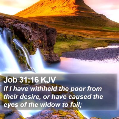 Job 31:16 KJV Bible Verse Image