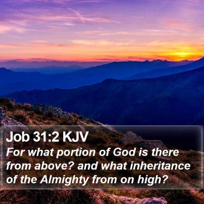 Job 31:2 KJV Bible Verse Image