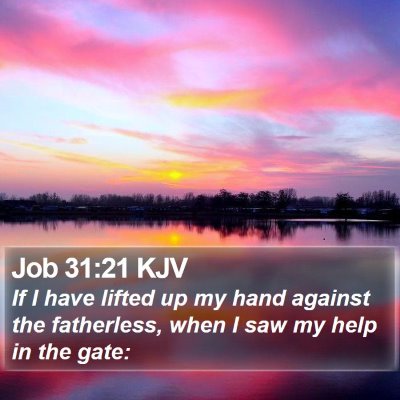 Job 31:21 KJV Bible Verse Image