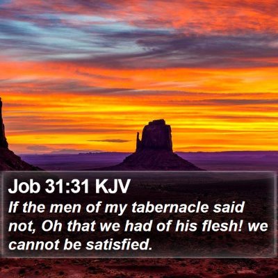 Job 31:31 KJV Bible Verse Image