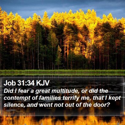 Job 31:34 KJV Bible Verse Image