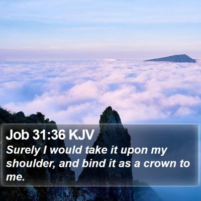 Job 31:36 KJV Bible Verse Image