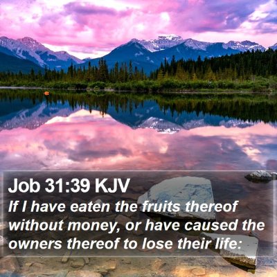 Job 31:39 KJV Bible Verse Image