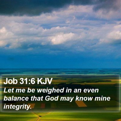 Job 31:6 KJV Bible Verse Image