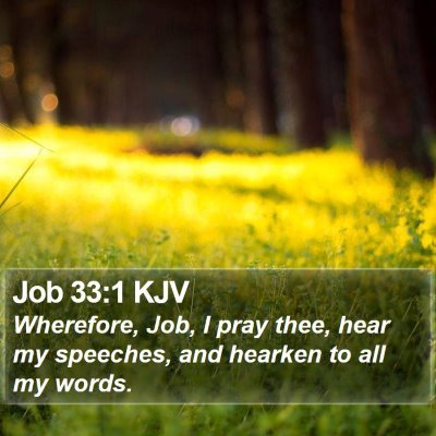 Job 33:1 KJV Bible Verse Image