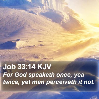 Job 33:14 KJV Bible Verse Image