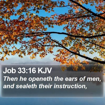 Job 33:16 KJV Bible Verse Image