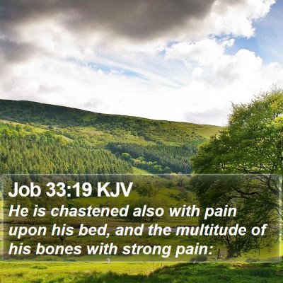 Job 33:19 KJV Bible Verse Image