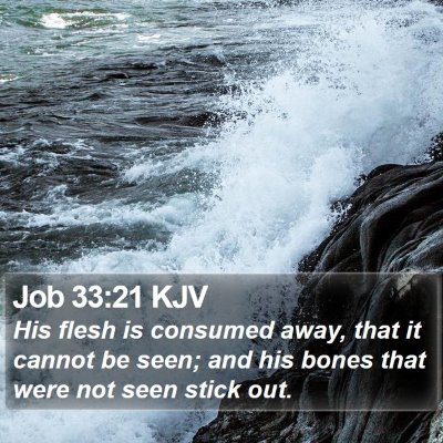 Job 33:21 KJV Bible Verse Image