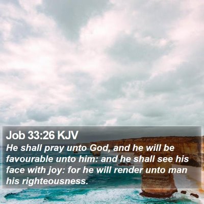 Job 33:26 KJV Bible Verse Image