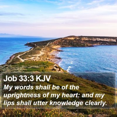 Job 33:3 KJV Bible Verse Image