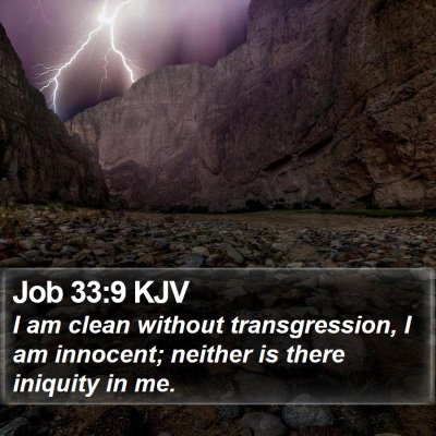 Job 33:9 KJV Bible Verse Image
