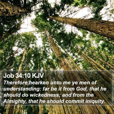 Job 34:10 KJV Bible Verse Image