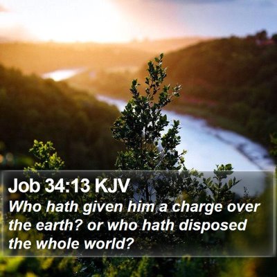 Job 34:13 KJV Bible Verse Image