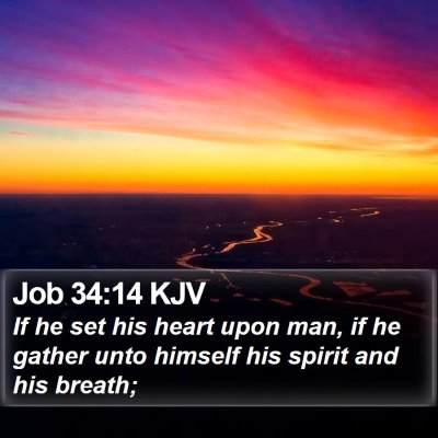 Job 34:14 KJV Bible Verse Image