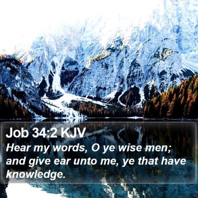 Job 34:2 KJV Bible Verse Image