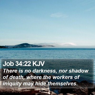 Job 34:22 KJV Bible Verse Image