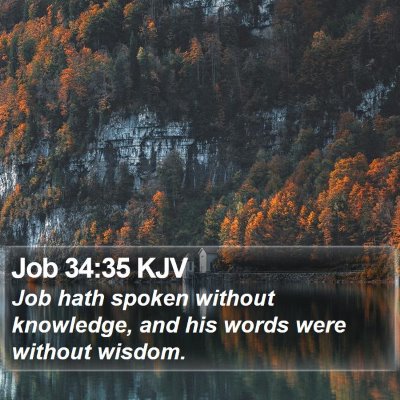 Job 34:35 KJV Bible Verse Image