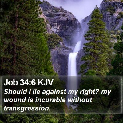 Job 34:6 KJV Bible Verse Image