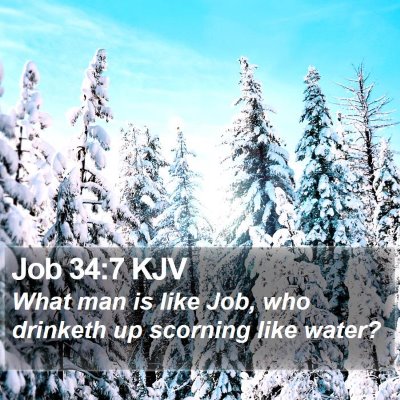 Job 34:7 KJV Bible Verse Image