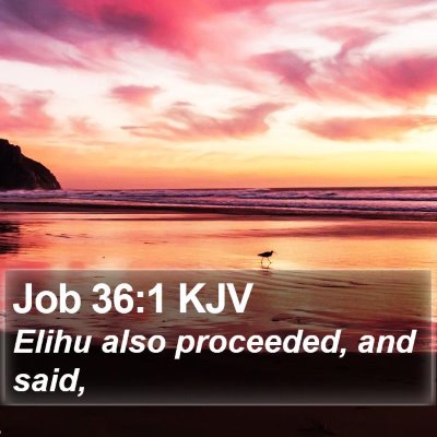 Job 36:1 KJV Bible Verse Image