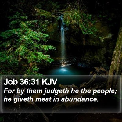 Job 36:31 KJV Bible Verse Image