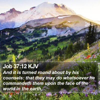 Job 37:12 KJV Bible Verse Image