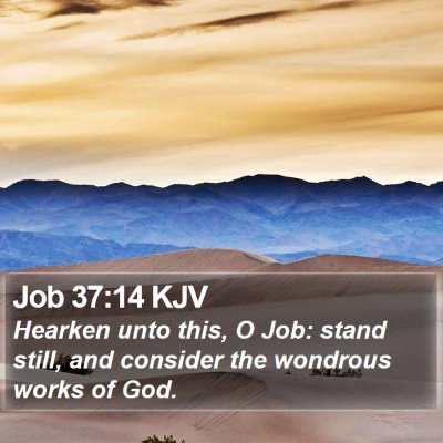 Job 37:14 KJV Bible Verse Image