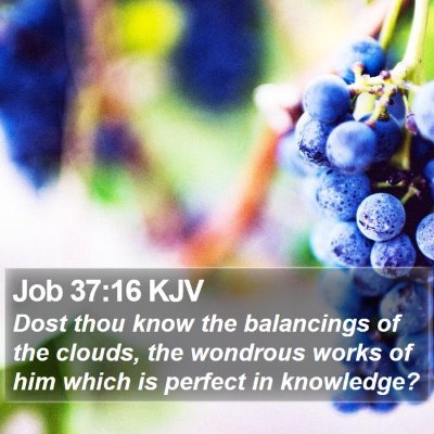 Job 37:16 KJV Bible Verse Image