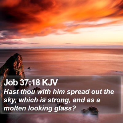 Job 37:18 KJV Bible Verse Image