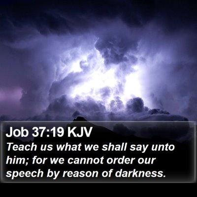 Job 37:19 KJV Bible Verse Image